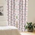thumbnail image 2 of Ambesonne Snail Window Curtains, Cartoon Concept Animal, Each 28" W x 95" L, Rose Sea Blue and Fawn, 2 of 4