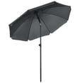 thumbnail image 1 of Outsunny 6ft Outdoor Beach Umbrella w/ Tiltable UV50+ Canopy, Dark Grey, 1 of 10