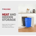 thumbnail image 6 of Rev-A-Shelf Double 27 Quart Sliding Pullout Waste Containers, Blue/Black, 6 of 11