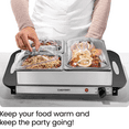 thumbnail image 4 of Open Box Chefman Electric Buffet Server + Warming Tray 14" x 14" w/ Adjustable Temp - Stainless Steel, New, 4 of 9