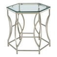 thumbnail image 5 of Furniture of America Joslyn Glass Top End Table, Chrome, 5 of 6