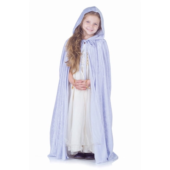 Light Blue Panne Costume Cape