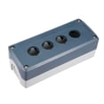 thumbnail image 1 of Caja de control de interruptor de botón de presión 22mm 4 agujeros para botones gris y blanco, 1 of 4
