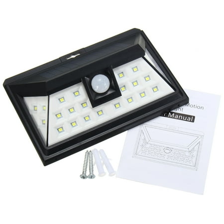 Solar Light Night Motion Sensor Security 24 Led Wall Lamp Waterproof Outdoor Garden Patio Fence Lighting