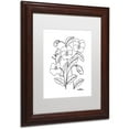 thumbnail image 2 of Trademark Fine Art "Simple Flower Doodle 3" Canvas Art by KCDoodleArt White Matte, Wood Frame, 2 of 4