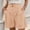 Beige-A, variant on Shorts for Women Trendy Summer Elastic High Waisted Wide Leg Casual Short Loose Cuffed Hem Work Trouser Shorts Blue-A M(M)