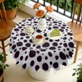 thumbnail image 4 of 60 Inch Round Lace Tablecloth Water Resistant Washable, Leopard Animal Print, 4 of 5