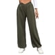 thumbnail image 2 of Pantalones Deportivos de Cintura Alta con Bolsillos para Mujer, Pantalones de Yoga Holgados e Informales Verde XXL, 2 of 9