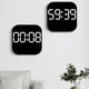 thumbnail image 5 of Reloj despertador Digital LED de pared Billuyoard Azul con Control remoto, 5 of 6