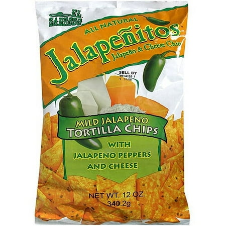 El Sabroso Jalapenitos Tortilla Chips, 12 oz (Pack of 12)