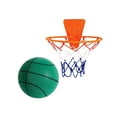thumbnail image 3 of Baloncesto silencioso con aro, pelota que rebota, juguete interactivo para niños, fiesta de adultos, sin sonido, juguetes para niños, pelota de juguet Verde, 3 of 8
