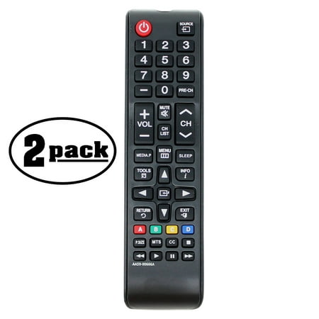 2-Pack Replacement UN32EH5000FXZA HDTV Remote Control for Samsung TV - Compatible with AA59-00666A Samsung TV Remote