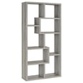 thumbnail image 6 of Bowery Hill Traditional Tall Spacious Wooden Bookcase in Gray Driftwood, 6 of 9