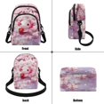 thumbnail image 4 of Xixirimido Axolotl Strawberry Cherry Blossom Pattern Small Sling Bag for Women Crossbody Bags Fanny Pack Chest Bag for Travel Pink, 4 of 7