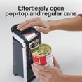 thumbnail image 3 of Hamilton Beach Smooth Touch Electric Automatic Can Opener with Easy Push Down Lever, Eliminates Sharp Edges, Opens All Standard-Size and Pop-Top Cans, Extra Tall, Black and Chrome (76606AG), 3 of 7