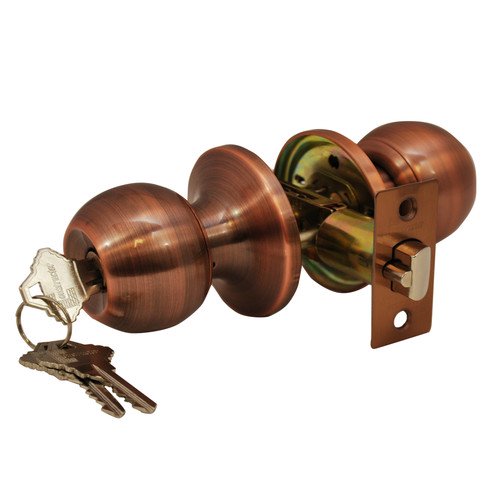Constructor Chronos Entry Door Knob Handle Lock Set Antique Copper