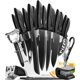 thumbnail image 1 of Juego de cuchillos Home Hero Kitchen de acero inoxidable con alto contenido de carbono, 20 piezas, 1 of 9