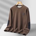 thumbnail image 2 of JHLZHS Sweat à Capuche Graphique pour Hommes Men's Patchwork Col Rond Sweatshirt Manches Longues Léger Sweatshirt Décontracté Pull d'Entraînement Haut pour Hommes Sweat à Capuche Men's pour Hommes Col Rond, 2 of 8