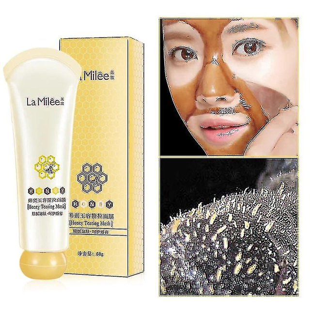 Máscara de desgarro de miel Máscara de cáscara Control de aceite Sin dolor Eliminar la espinilla Peel Off Piel muerta Limpiar poros Reducir la cara Máscara para el cuidado de la piel H-01