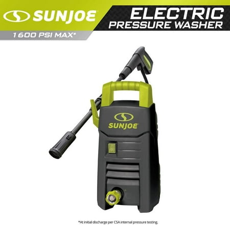 Sun Joe SPX205E-XT Electric Pressure Washer   Adjustable Spray Wand   1600 PSI Max*   1.45 GPM Max*