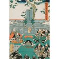 thumbnail image 3 of Utagawa Kunisada (Toyokuni III) 14x18 Black Modern Framed Museum Art Print Titled - Act Xi, End; the Ronin Paying Homage to the Tomb of Enya at the Temple Sengakuji, Having Brought the Head, 3 of 5