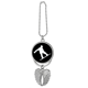 thumbnail image 1 of Saltar el skate Sport Negro silueta Colgante de ala, 1 of 3