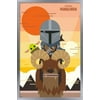 Star Wars: The Mandalorian - Geo Pop Sunset Wall Poster, 14.725" x 22.375", Framed