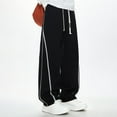 thumbnail image 5 of Baggy Sweatpants Men Sevevn Mens Baggy Sweatpants Wide Leg Track Pants Fall Stretch Casual Pants Streetwear, 5 of 9