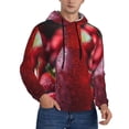 thumbnail image 2 of Uemuo Berry Infused Refreshment Pattern Men's Hoodie - Casual Pullover Hoodie with Kangaroo Pocket, Stylish Hooded Sweatshirt for Everyday Wear-Large, 2 of 7