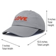 thumbnail image 3 of DALIX Custom Embroidered Hats Dad Caps LOVE Stitched Logo Hat in Gray, 3 of 7