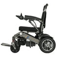 thumbnail image 2 of Fold And Travel Premium Lightweight Folding Electric Wheelchair Power Wheel Chair Powered Mobility Scooter, Gray, 2 of 5