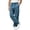 Blue, variant on WIZUTIZ Men's Corduroy Jogger Pants Elastic Waist Relaxed Fit Solid Color Casual Lounge Pockets Trousers