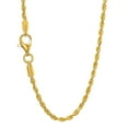 thumbnail image 2 of JewelStop 10k Solid Yellow Gold 1.8 mm Diamond-cut Rope Chain, Lobster Claw Clasp - 30 Inches, 7.7gr., 2 of 6