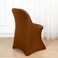 thumbnail image 6 of BalsaCircle 30 Cinnamon Brown Spandex Stretchable Folding Solid Chair Covers Slipcovers Wedding decorations, 6 of 8