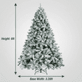 thumbnail image 2 of Syvvy Prelit Snow Flocked Christmas Tree, 6ft, Foldable Stand, 800 Full Snow Branch Tips, 2 of 9