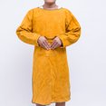 thumbnail image 1 of de soldadura Delantal impermeable de soldadura incorporado para soldar Cuero ignífugo Antisalpicaduras Accesorio de soldadura a prueba de calor Delantal de herramientas ignífugo Amarillo 105 cm LingWen 7024719693523, 1 of 4
