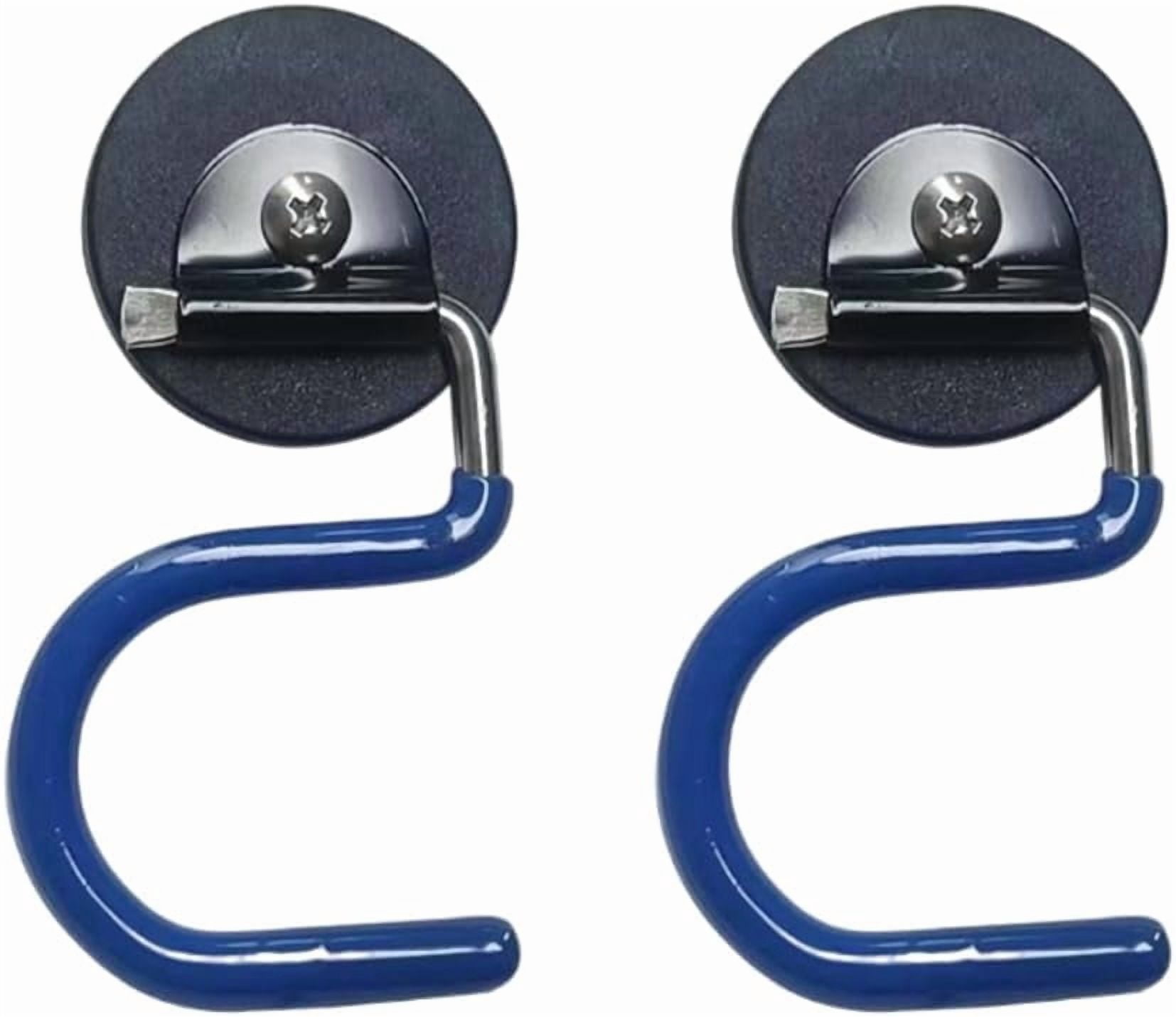 RGHJAR-2PCS Broom Holder Magnetic Broom Hooks, Space-Saving Broom Mop Rake Rack, Stainless Steel Heavy Duty Broom Mop Handle Holder