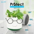 thumbnail image 3 of Edington Decor Face Planter Pot with Drainage, Cute 4 inch Cement Plant Pot with Glasses (Green), 3 of 7