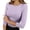 Light Purple, variant on Casual Split Sleeve Top Soft Everyday Basic Tee Comfortable Relaxed Fit Blouse for Ladies Compression Shirt Women Medium Pack Layering Tee for Women Women Casual Short Sleeve Solid Workout