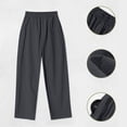 thumbnail image 6 of Dagugfen Athletic Pants for Teen Boys Girls Waterproof Loose Fitted Elastic Waist Straight Full Length Pants with Pockets(7-8 YearsDark Gray), 6 of 8