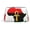 Silver, variant on Leather Makeup Brush Bag With Zipper Ankh African Colored Africa Portable Travel Cosmetic Organizer Case For Daily Work Essentials Silver