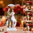 thumbnail image 1 of Figura de pareja de resina para San Valentín | Decoración romántica bajo el paraguas | Luz LED | 15 cm | Un dulce recuerdo para el hogar, centro de mesa de boda o regalo de aniversario | Polímero, 1 of 6