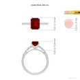 thumbnail image 5 of ANGARA Emerald-Cut Lab Grown 1.6 Ct Ruby Engagement Ring with Marquise Diamonds for Women in 14K White Gold (Size-8x6mm) | July Birthstone, Anniversary, Jewelry Gift for Women | Lab-Grown Ruby Ring, 5 of 8