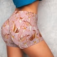 thumbnail image 4 of Fotbe Pink Cockatoo Birds Shorts Sin Costuras – Shorts Deportivos de Cintura Alta para Mujer, Elásticos para Gimnasio, Yoga, Running o Ciclismo-Large, 4 of 8