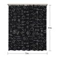 thumbnail image 5 of Math Equations Chemistry Symbols Black Pattern Shower Curtain 72"x84" ,Bathroom Decorative Shower Curtains Set with 12 Hooks,Modern Waterproof Washable Shower Curtain, 5 of 6