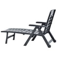 thumbnail image 5 of vidaXL Chaise Longue Pliante en Plastique Anthracite, 5 of 5