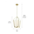 thumbnail image 2 of 52292CGLED-Kichler Lighting-Calters - 60.5W 1 LED Foyer Pendant - with Contemporary inspirations - 28.5 inches tall by 21 inches wide-Champagne Gold, 2 of 2