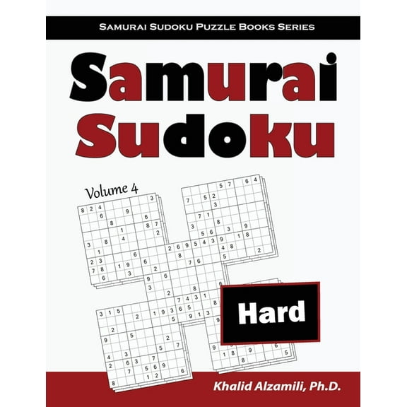 Samurai Sudoku Puzzle Books Samurai Sudoku: 500 Hard Sudoku Puzzles Overlapping into 100 Samurai Style, Book 4, (Paperback)