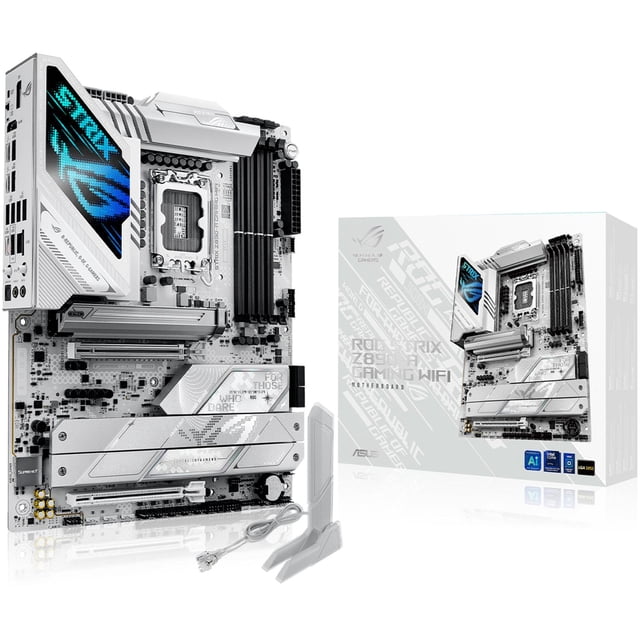 Tarjeta Madre ASUS ROG STRIX Z890-A GAMING WIFI LGA1851 4x DDR5 5x M.2 USB-C WIFI7 BT 5.4 ATX blanco Asus
