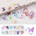 thumbnail image 2 of 48 Pcs Butterfly Bowknot Nail Charms Kit, 3D Mix Color Butterflies Shape Bows Nail Art Decorations, Butterfly Nail Charms for DIY Crafts Design, 2 of 7
